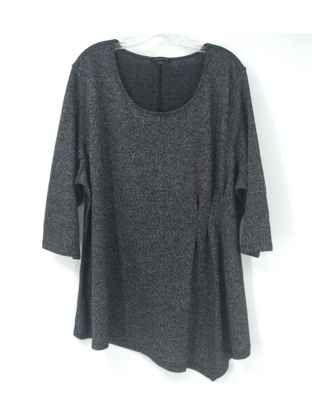 Lane Bryant Metallic Sparkle Side Cinched Top Size 18/20 Asymmetric Hem Stretch